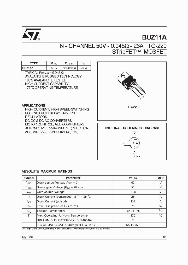 BUZ11A_45265.PDF Datasheet