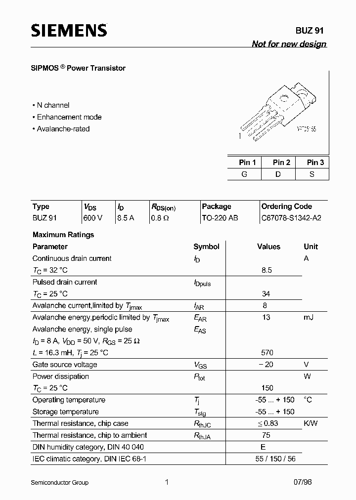 BUZ91_195060.PDF Datasheet