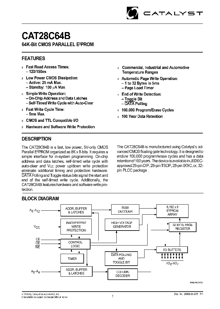 CAT28C64B_23666.PDF Datasheet