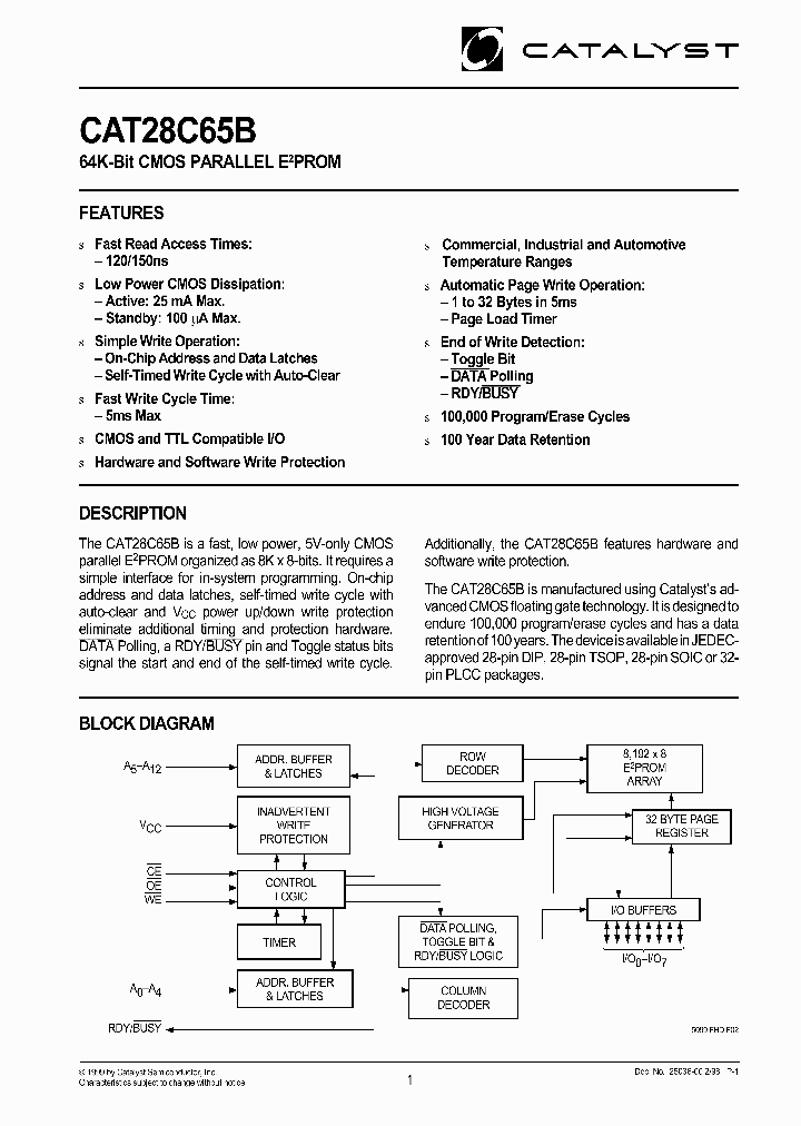 CAT28C65B_23667.PDF Datasheet