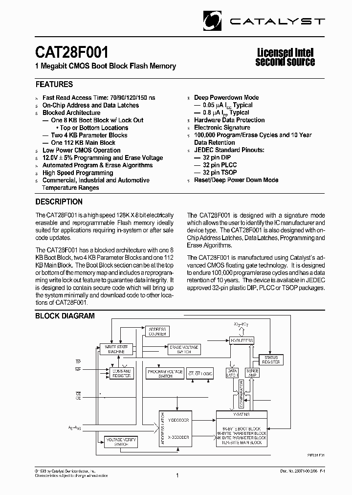CAT28F001_23668.PDF Datasheet