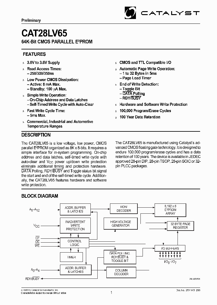 CAT28LV65_23812.PDF Datasheet