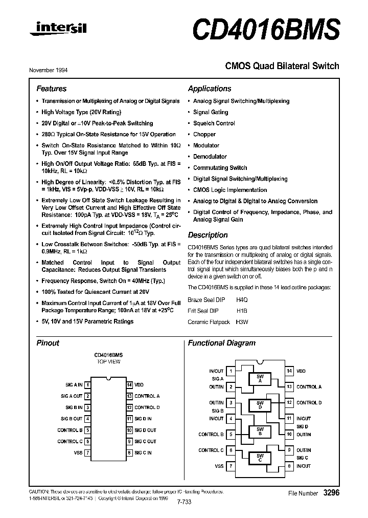 CD4016BMS_84033.PDF Datasheet