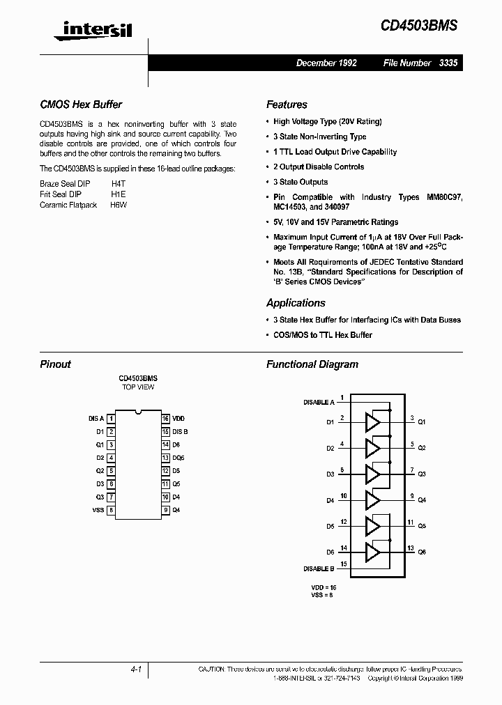 CD4503BMS_79407.PDF Datasheet