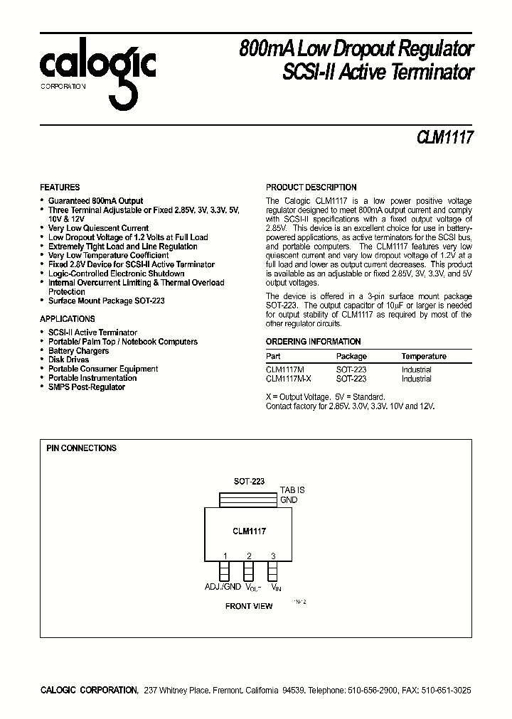 CLM1117_3425.PDF Datasheet