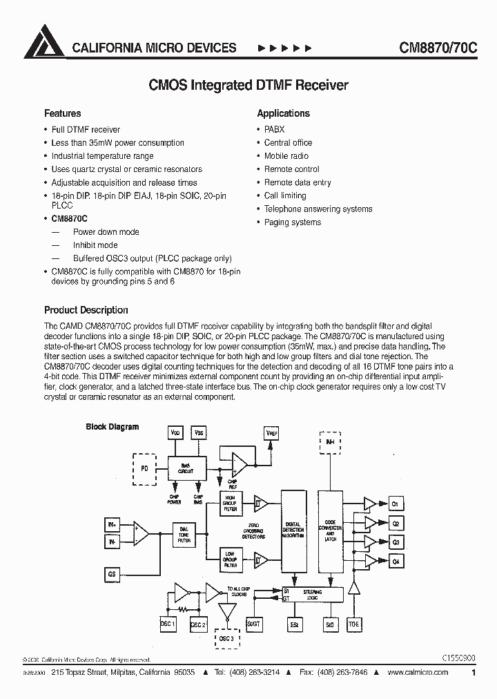 CM8870_124513.PDF Datasheet
