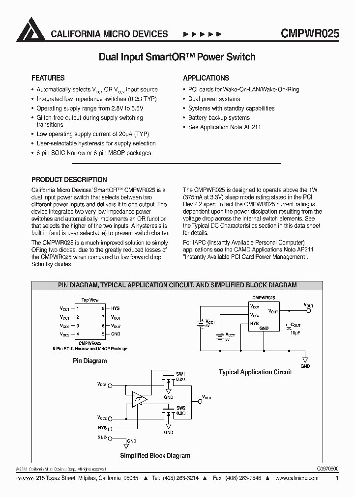 CMPWR025_118116.PDF Datasheet
