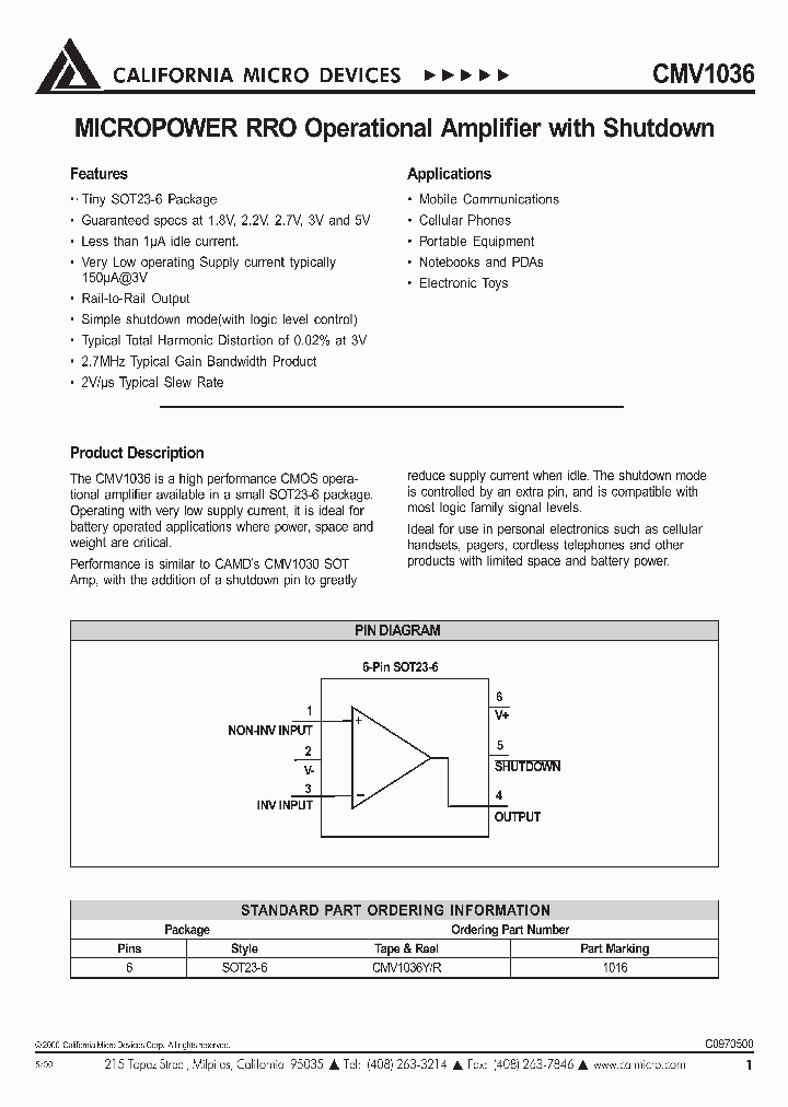 CMV1036_56772.PDF Datasheet