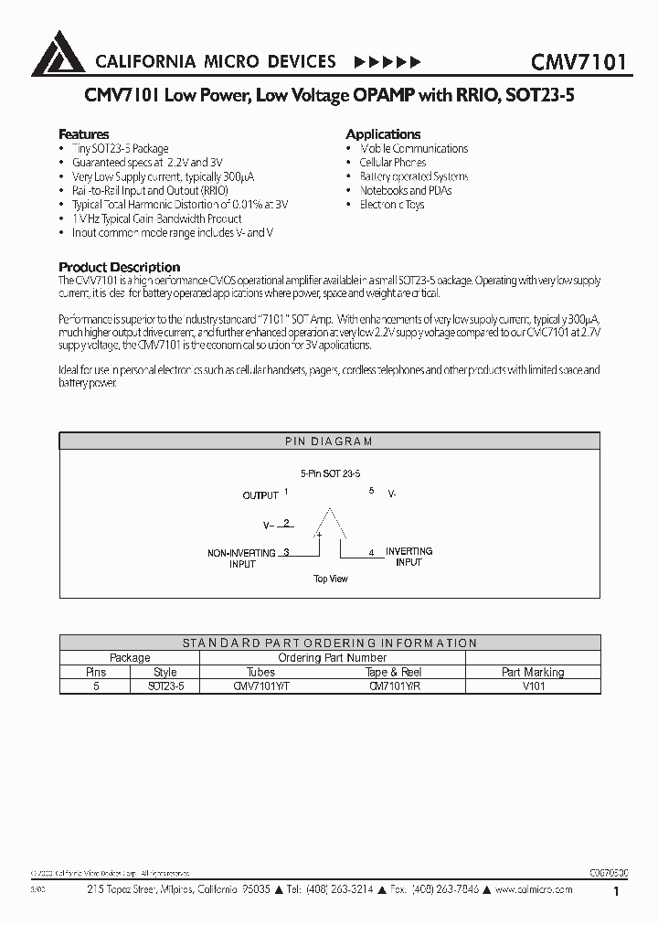 CMV7101_187215.PDF Datasheet