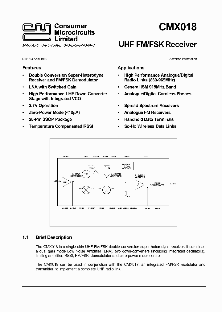 CMX018_192573.PDF Datasheet