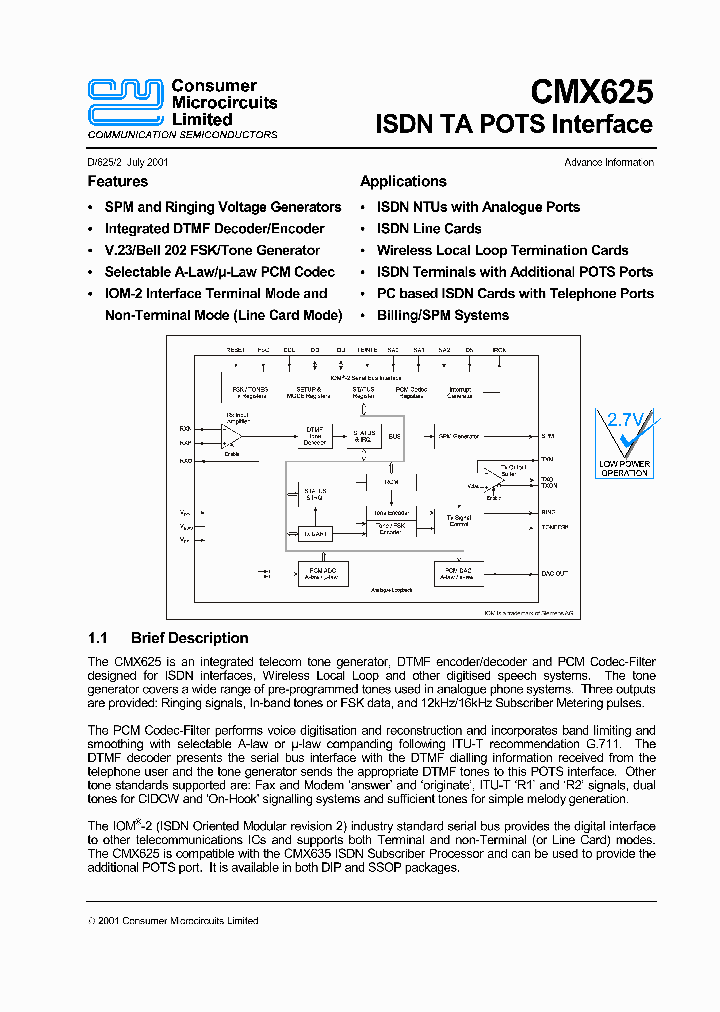 CMX625_47893.PDF Datasheet