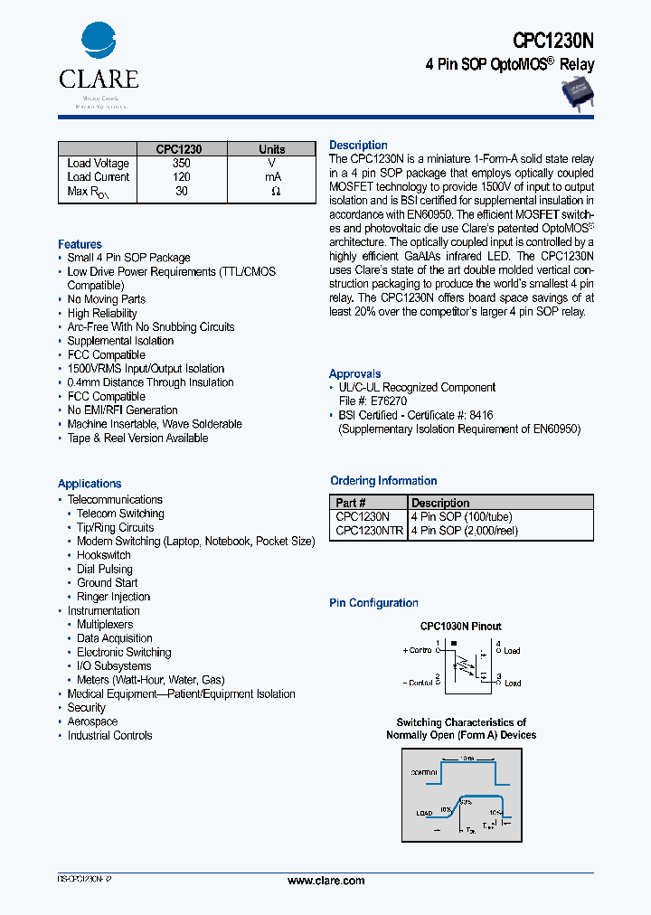 CPC1230_34076.PDF Datasheet