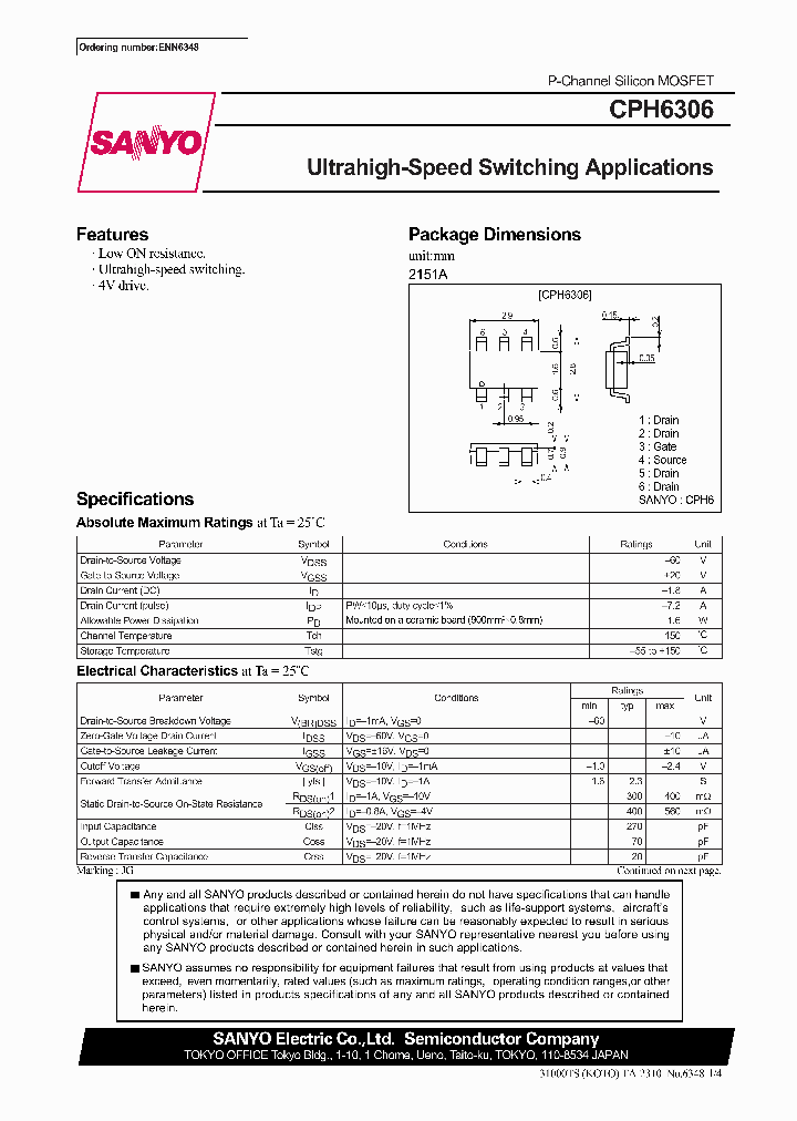CPH6306_85188.PDF Datasheet