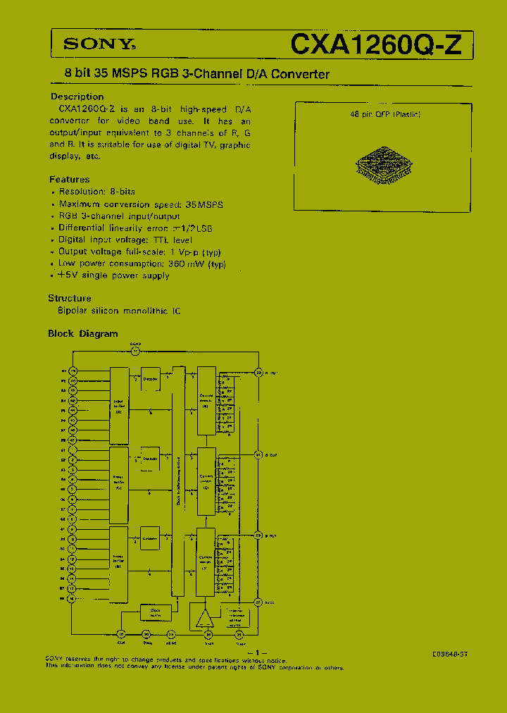 CXA1260Q_24012.PDF Datasheet