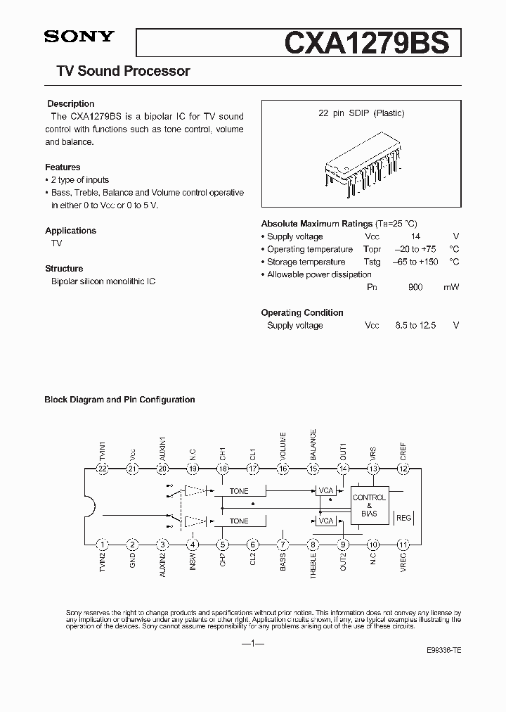 CXA1279BS_95106.PDF Datasheet