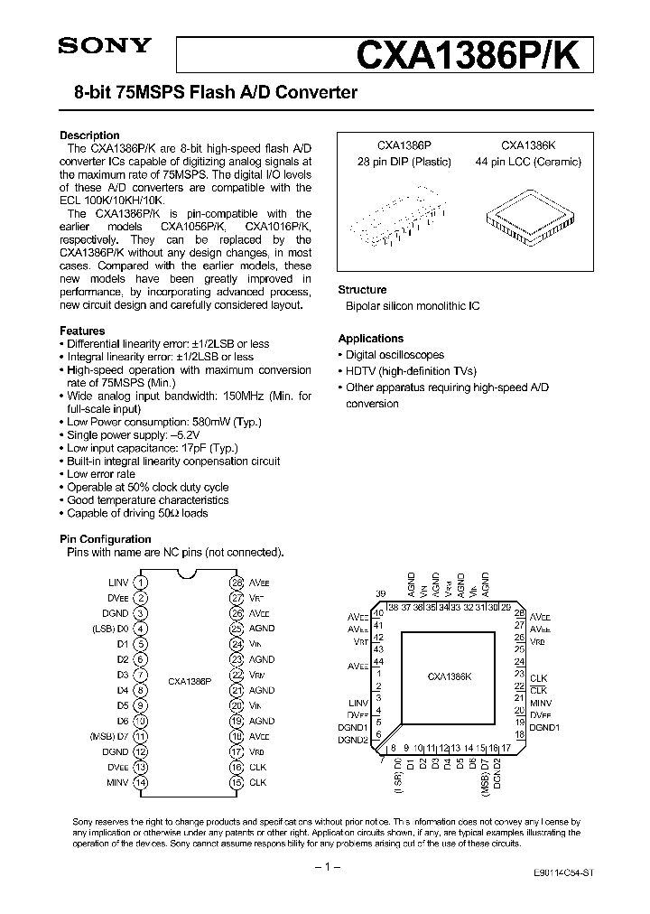CXA1386K_79094.PDF Datasheet