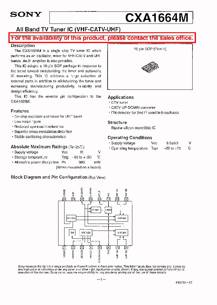 CXA1664_24048.PDF Datasheet