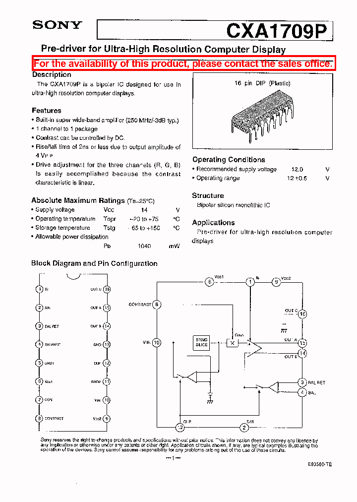 CXA1709_86172.PDF Datasheet