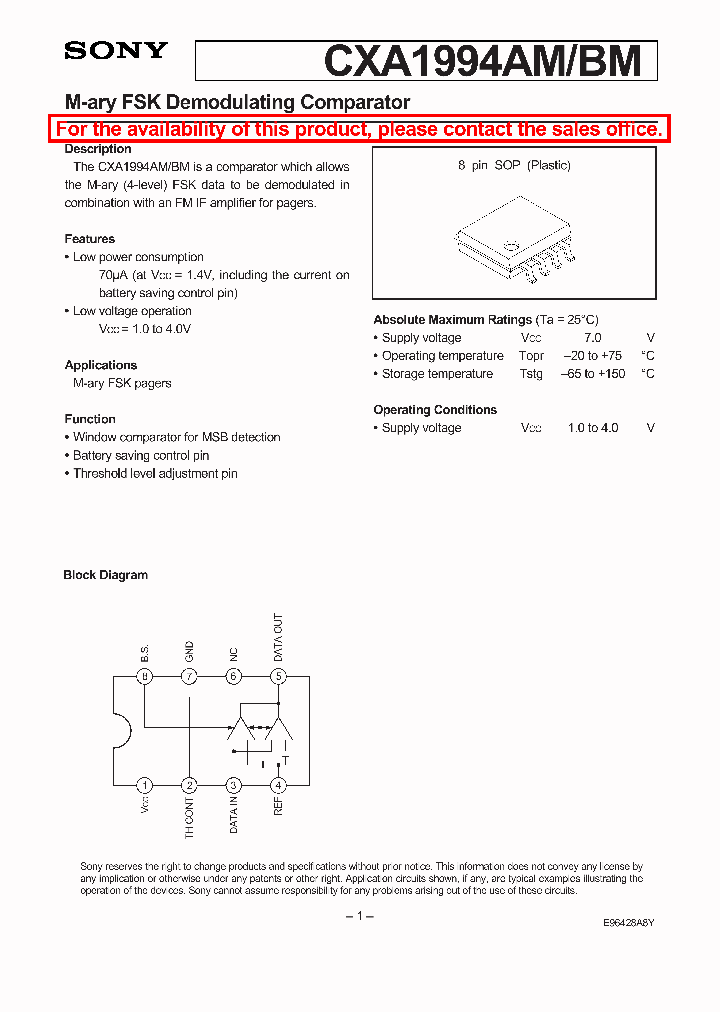 CXA1994_24082.PDF Datasheet