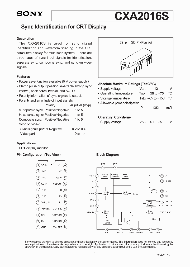 CXA2016S_24143.PDF Datasheet