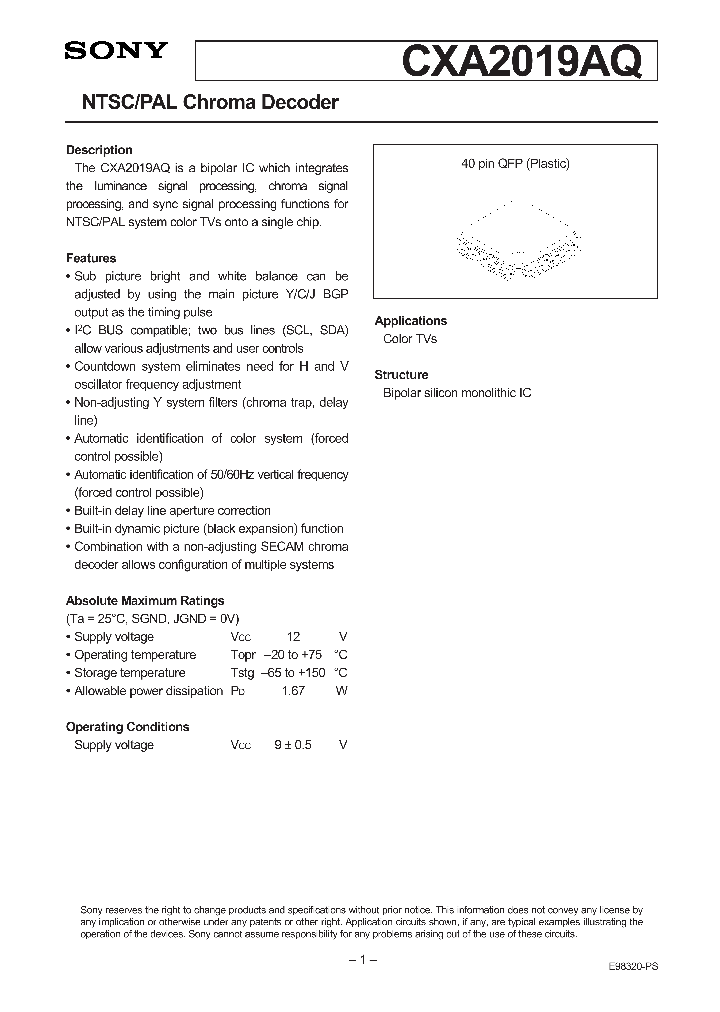 CXA2019_24144.PDF Datasheet