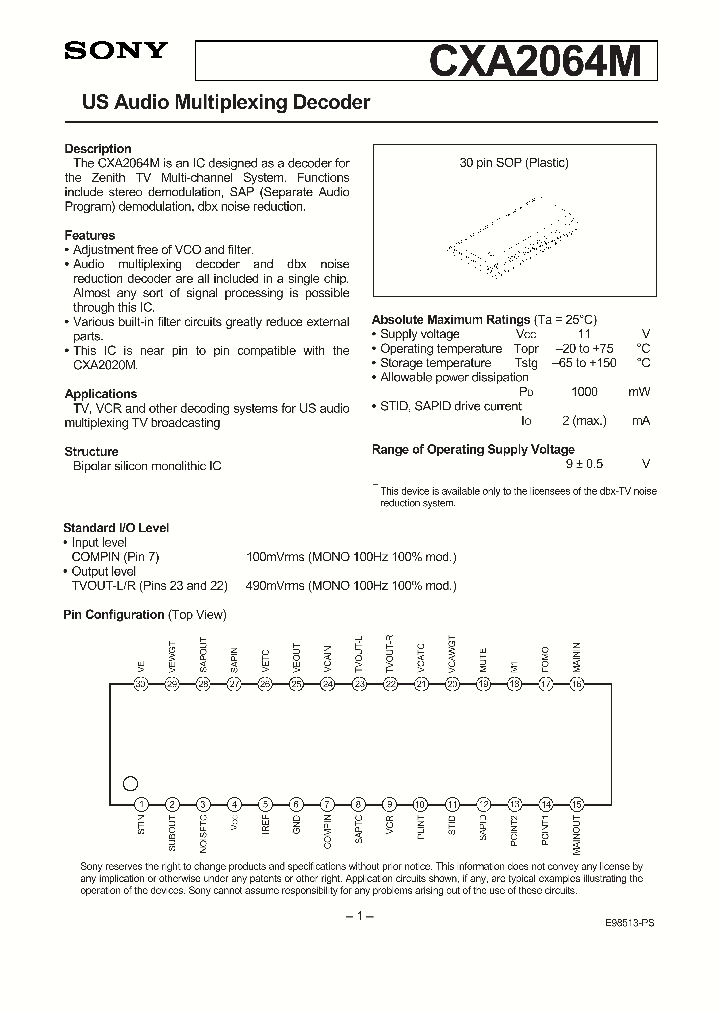 CXA2064_182310.PDF Datasheet
