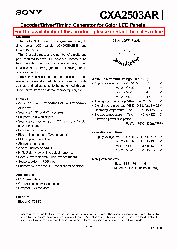 CXA2503_143501.PDF Datasheet