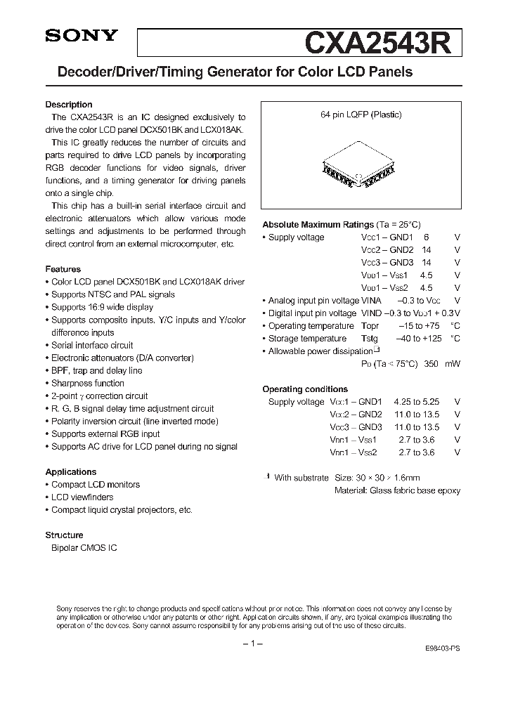 CXA2543R_123861.PDF Datasheet