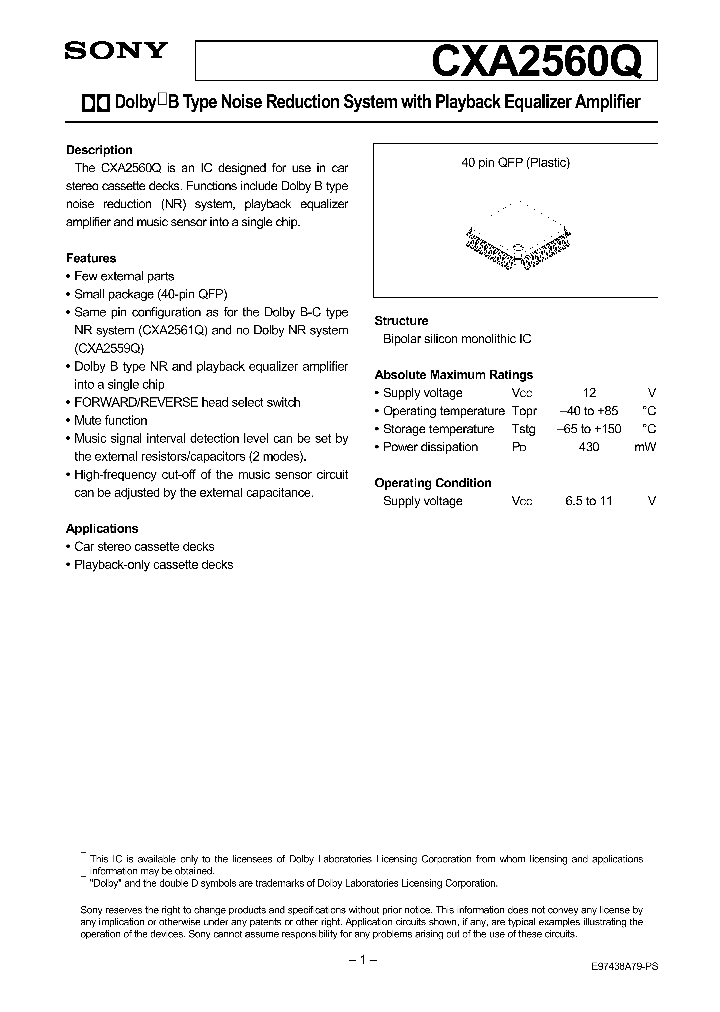CXA2560_24156.PDF Datasheet