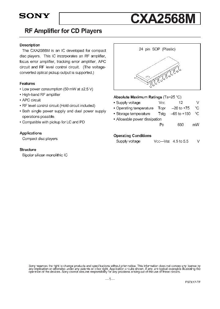 CXA2568M_24160.PDF Datasheet