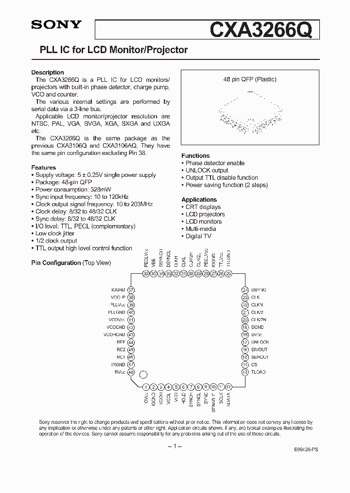 CXA3266Q_24165.PDF Datasheet