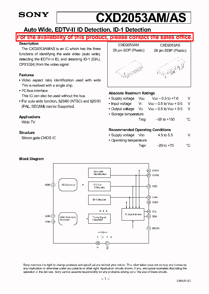 CXD2053AM_24167.PDF Datasheet