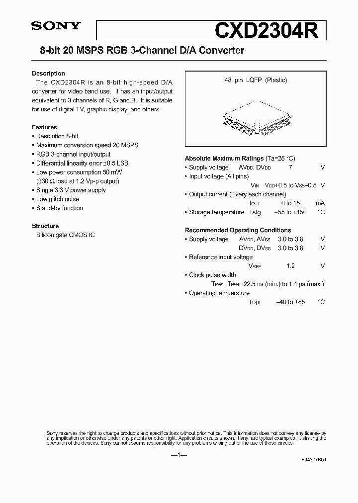 CXD2304_110195.PDF Datasheet