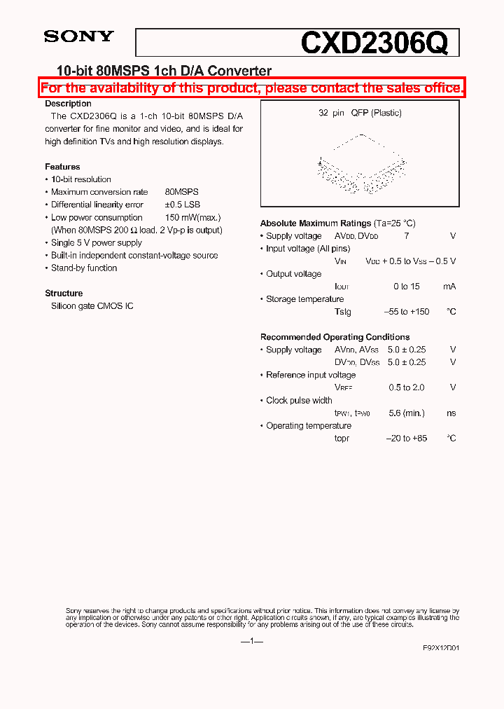 CXD2306_110197.PDF Datasheet