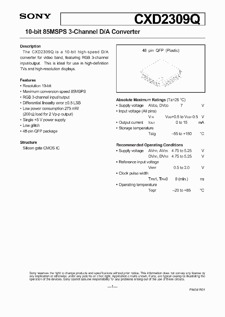 CXD2309_110202.PDF Datasheet