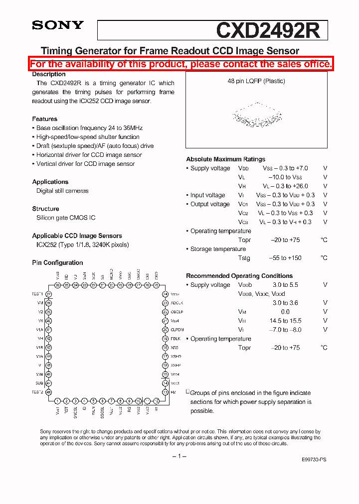 CXD2492R_153759.PDF Datasheet
