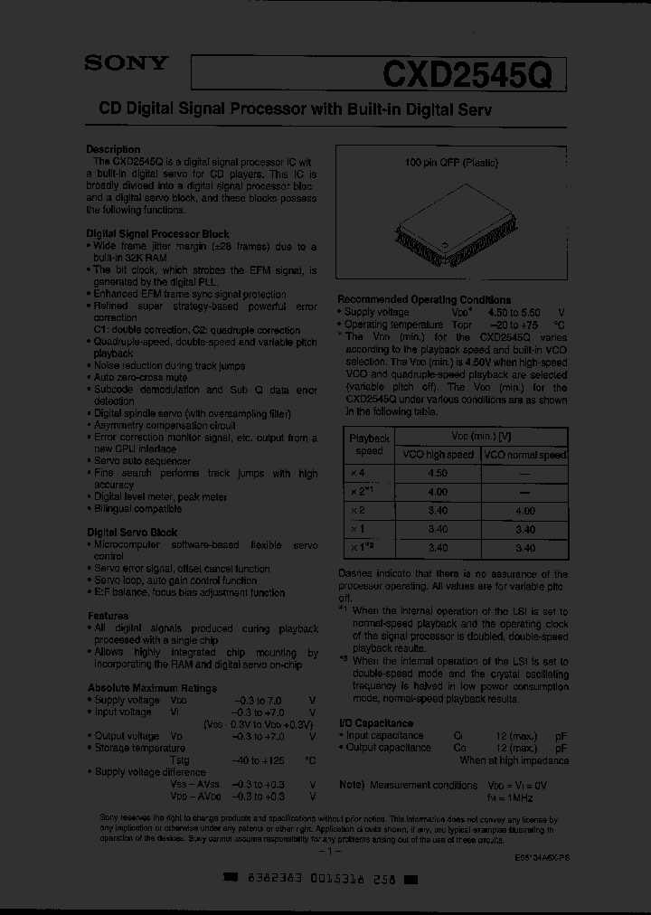 CXD2545Q_150089.PDF Datasheet