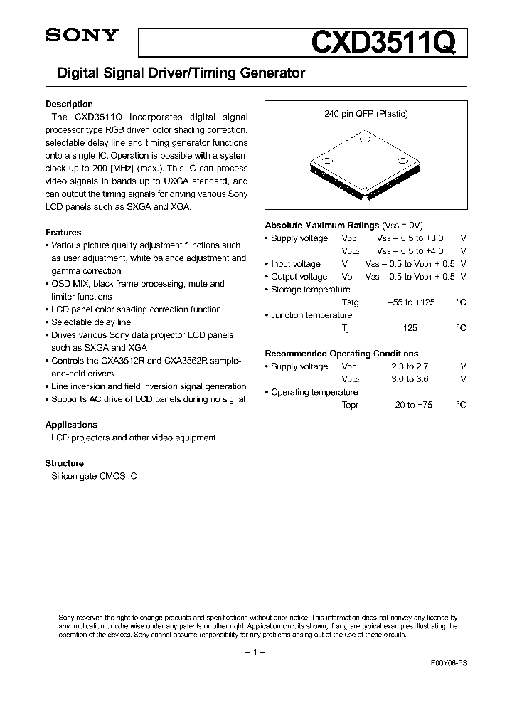 CXD3511Q_45449.PDF Datasheet