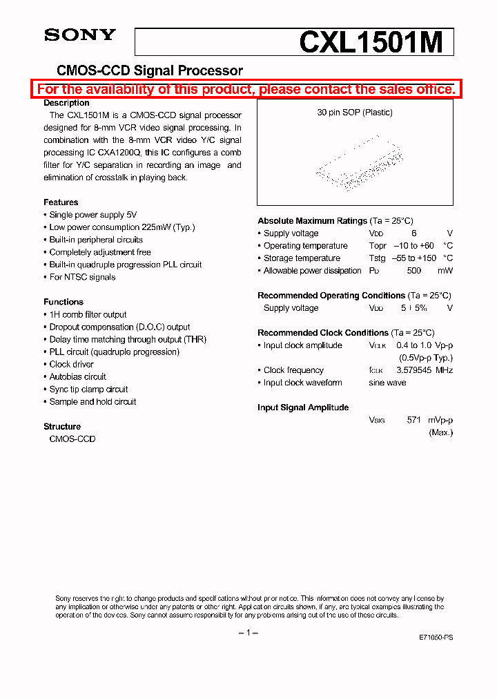 CXL1501_24220.PDF Datasheet