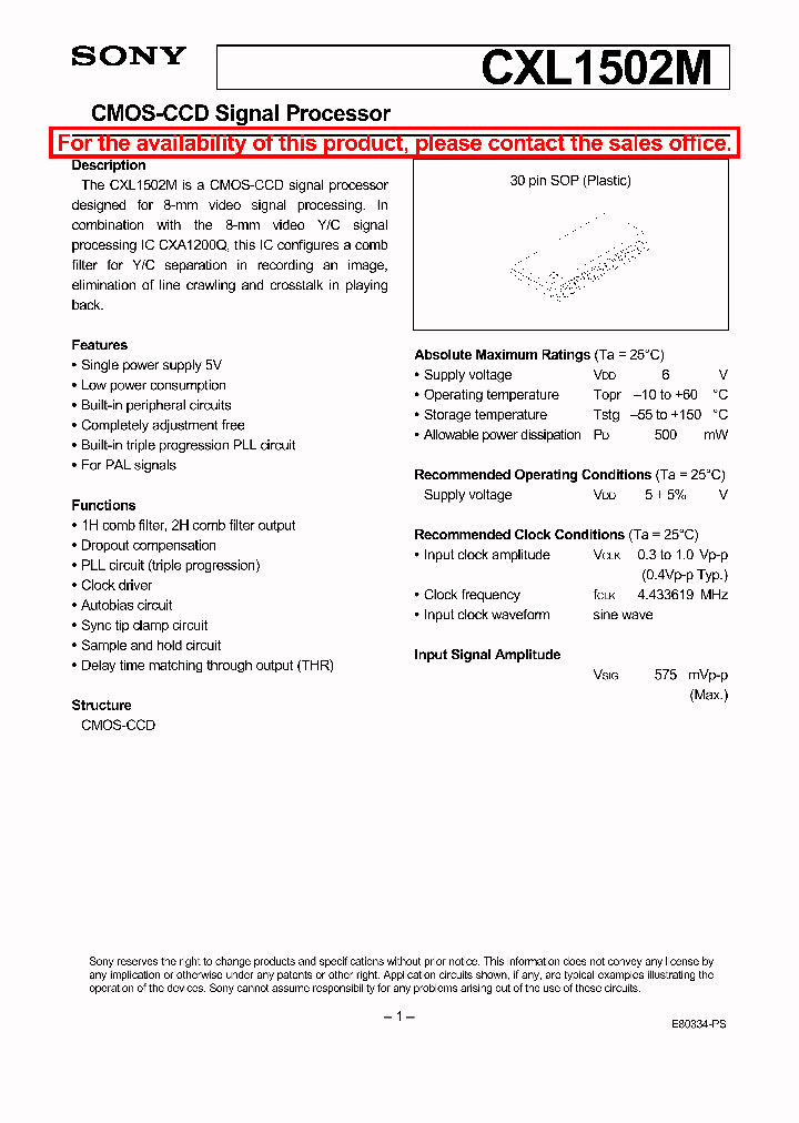 CXL1502M_24222.PDF Datasheet
