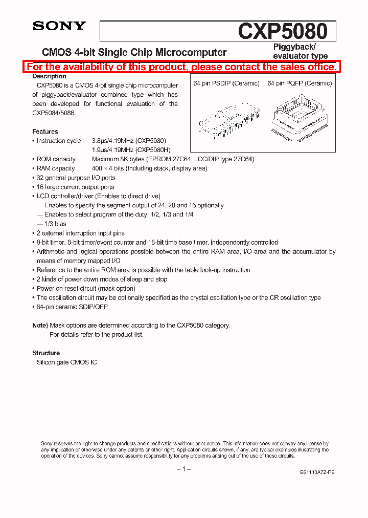 CXP5080_117692.PDF Datasheet