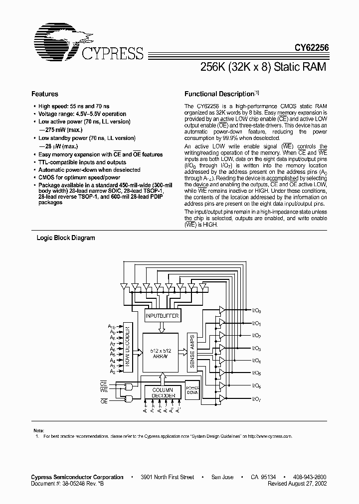 CY62256_11831.PDF Datasheet