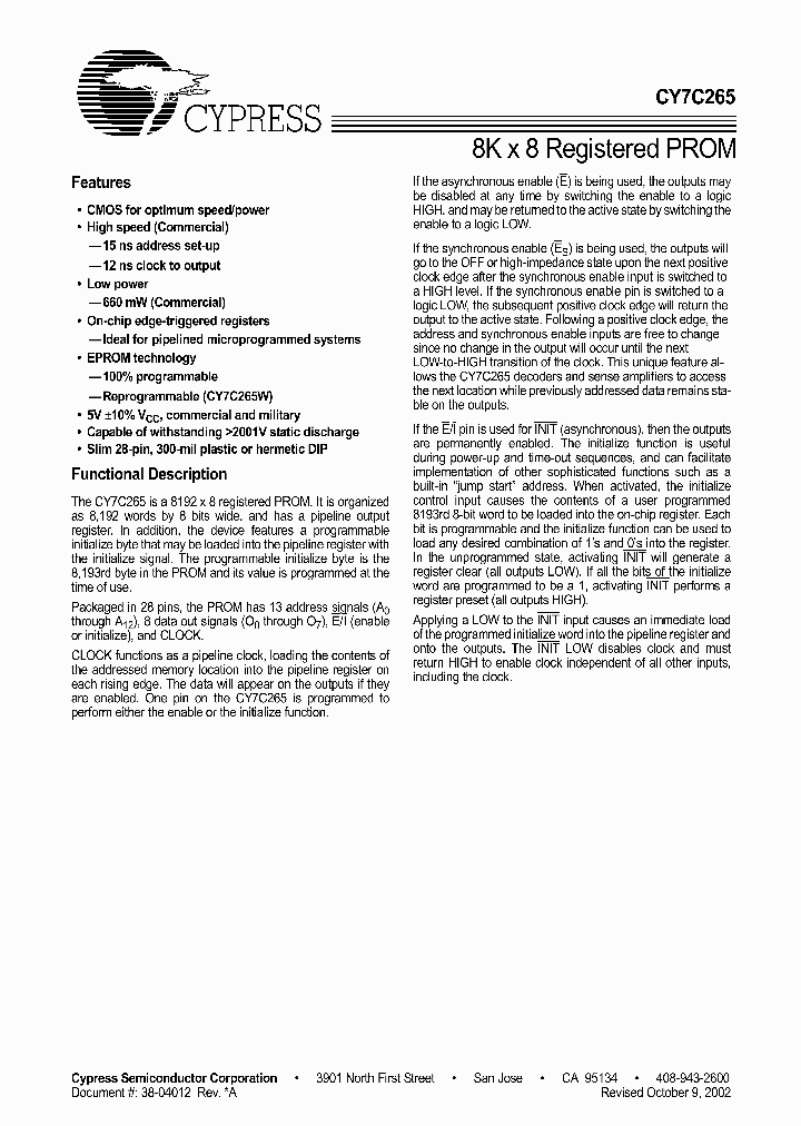 CY7C265_114616.PDF Datasheet