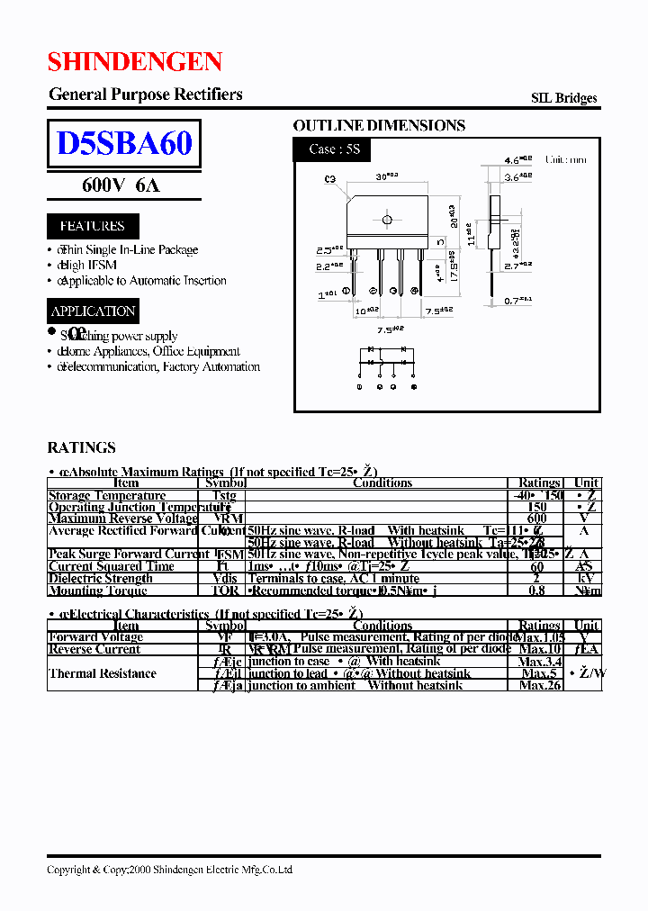 D5SBA60_157245.PDF Datasheet