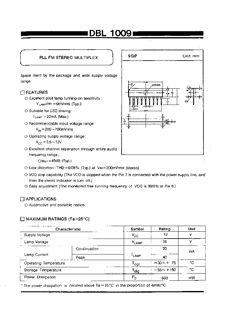 DBL1009_106134.PDF Datasheet