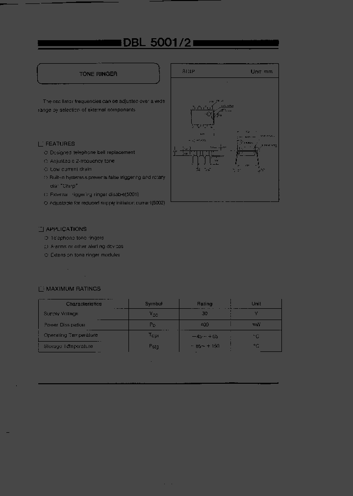 DBL5001_97603.PDF Datasheet