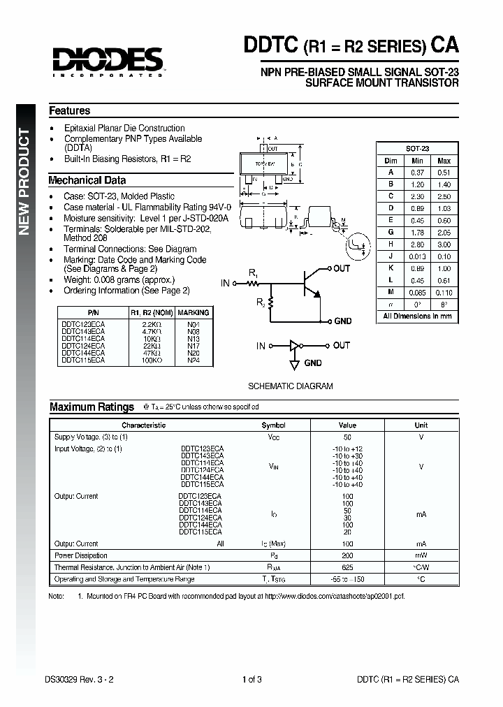 DDTC114ECA_24604.PDF Datasheet