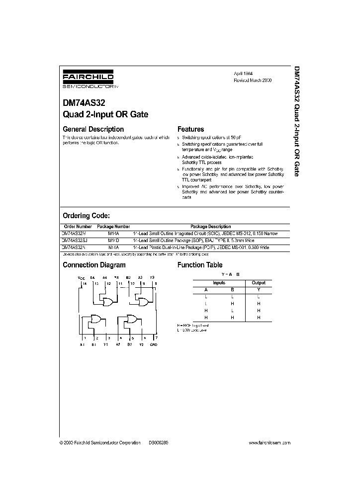 DM74AS32_86820.PDF Datasheet