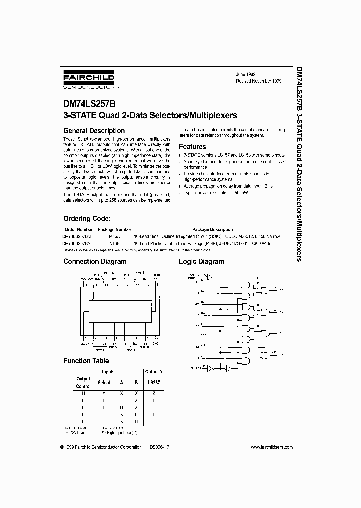 DM74LS257B_184431.PDF Datasheet