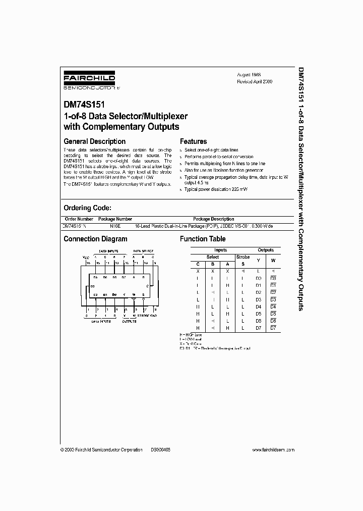 DM74S151_94164.PDF Datasheet